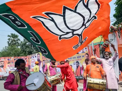 BJP Celebrates Samrat Chaudhary's Oath as Bihar CM, JD(U) Office Deserted