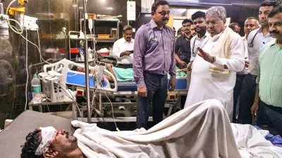 CM Siddaramaiah's Hospital Visit Blocks Families After Bengaluru Wall Collapse