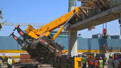 Crane Collapse at Mumbai Metro Site Triggers Panic, Traffic Chaos in BKC