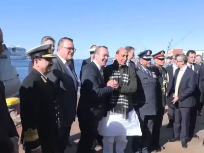 Defence Minister Rajnath Singh Inspects Advanced German Submarine at TKMS Shipyard