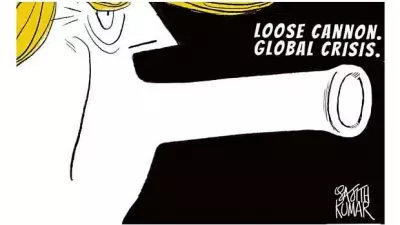 DH Toon Satirizes Global Crisis as a 'Loose Canon' in Political Cartoon