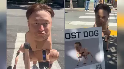 Elon Musk's Robotic Dog Head Roams US Streets, Sparking Public Intrigue