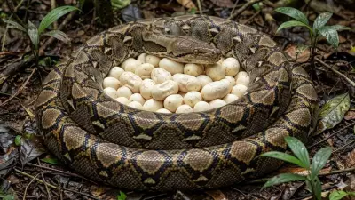 How Pythons Lay Up to 80 Eggs and Incubate Them With Body Heat