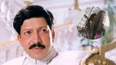 Huge Vishnuvardhan Cutout Collapses on Bengaluru Road, Traffic Narrowly Avoids Disaster