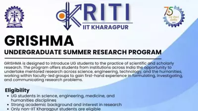 IIT Kharagpur's GRISHMA 2026: Undergraduate Summer Research Program Announced