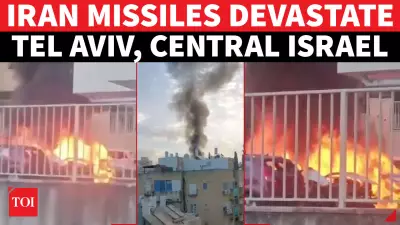 Iran Launches Major Missile Barrage on Tel Aviv, 15 Sites Hit in Central Israel