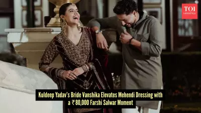 Kuldeep Yadav's Bride Vanshika Stuns in Rs 80,010 Mughal-Inspired Farshi Salwar