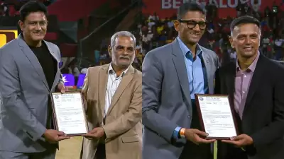 Kumble and Dravid Honored with Bowling Ends at Chinnaswamy Stadium