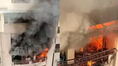 Major Fire Engulfs Ghaziabad Apartment, Second Blaze Hits Warehouse