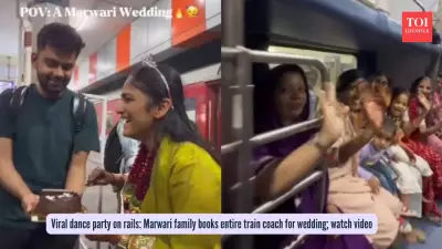 Marwari Family's Viral Wedding Train Party: A Rolling Celebration of Indian Culture