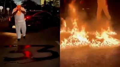Mumbai Man Arrested for Setting Road Ablaze for Birthday Reel