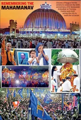 Nagpur Celebrates Dr. Ambedkar Jayanti with Midnight Gatherings and Devotion