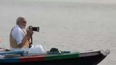 PM Modi takes early morning boat ride on Ganga in Kolkata