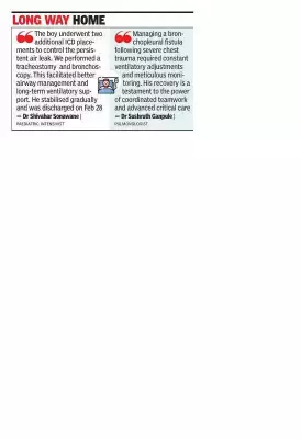 Pune Boy, 12, Survives Severe Chest Trauma After Road Accident Through Team Effort