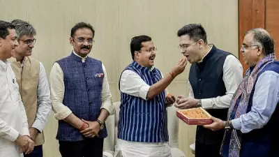 Raghav Chadha, Ashok Mittal, Sandeep Pathak Meet BJP Chief Nitin Nabin After Joining Party