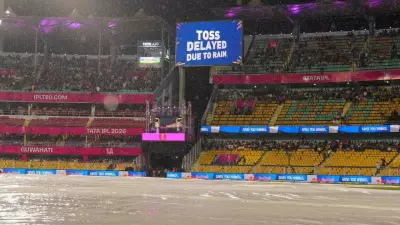 Rain Delays IPL 2026 RR vs RCB Toss in Guwahati Amid Election Calm