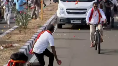 Tamil Nadu Polls: TVK Chief Vijay's Startled Reaction to Flower Ball at Rally