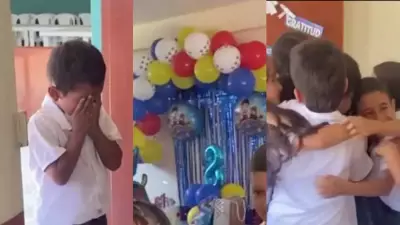 Teacher and Classmates Throw First-Ever Birthday Party for 8-Year-Old Boy