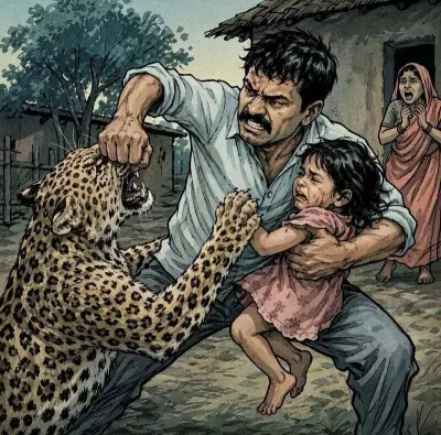 Tribal Man Wrestles Leopard Bare-Handed, Saves 4-Year-Old Daughter in Gujarat
