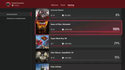 Xbox Achievements Get Major Update: Hide Games, New Pop-ups, 100% Recognition
