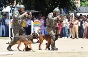 Army Dogs Captivate Crowds at Panjab University Campus Event