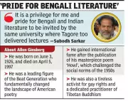 Bengali Poet Subodh Sarkar Invited by Harvard for Ginsberg Centennial Lecture