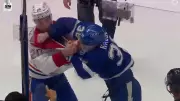 Brandon Hagel Fights Juraj Slafkovsky in Lightning vs Canadiens NHL Game