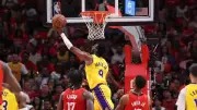 Bronny James scores first NBA playoff points in historic Lakers moment