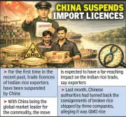 China Suspends Licenses of 3 Indian Rice Exporters Over GMO Claims
