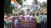 Congress protests in Patna over Delhi police killing of Bihar youth