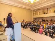 Defence Minister Rajnath Singh Engages Indian Diaspora at Berlin Embassy Event