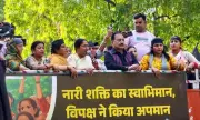 Delhi CM Rekha Gupta Leads Protest Over Women's Reservation Bill Stalemate