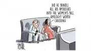 DH Cartoon Satirizes Political Apology Culture in India