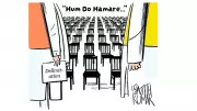 DH Toon Satirizes 'Hum Do, Hamare Do' Population Control Policy Debate