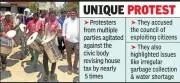 Drum protest in Arvi against house tax hike and poor civic services