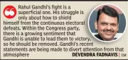 Fadnavis Claims Growing Movement in Congress to Remove Rahul Gandhi from Leadership