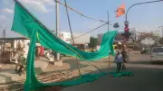Green Shade Nets at Nagpur's Besa Square Collapse Within Hours