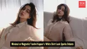 Janhvi Kapoor's Silk Shirt Look Redefines Sensual Minimalism in Fashion