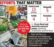 Kochi Combats Waterlogging with Pump Maintenance and Traditional Dewatering Systems