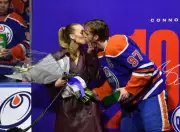 Lauren Kyle and Oilers Partners Make Stylish Statement at NHL Playoff Game 1