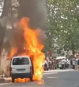 Nagpur Van Gutted in Blaze at Zenda Square Amid 44°C Heat Wave