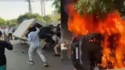 Noida Salary Hike Protest Turns Violent: Vehicles Overturned, Stones Pelted
