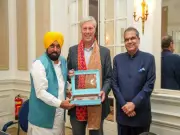 Punjab CM Bhagwant Mann Meets Dutch Hockey Legend Floris Jan Bovelander in Netherlands