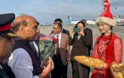 Rajnath Singh arrives in Bishkek for SCO defence ministers' meet