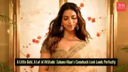 Suhana Khan Stuns in Arpita Mehta Liquid Gold Saree: A Fashion Statement