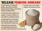 Telangana CM Revanth Reddy Seeks 30 LMT Boiled Rice Procurement from Centre