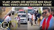 Thalapathy Vijay's Bicycle Jump at Rally Sparks Security Debate