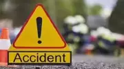 Two Injured as Speeding Mercedes Hits Bike After Colliding with BMW