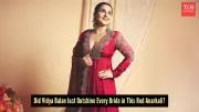 Vidya Balan Stuns in Regal Red Anarkali at Film Trailer Launch