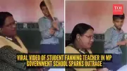 Viral Video Shows Teacher on Phone Call While Student Fans Her in MP School